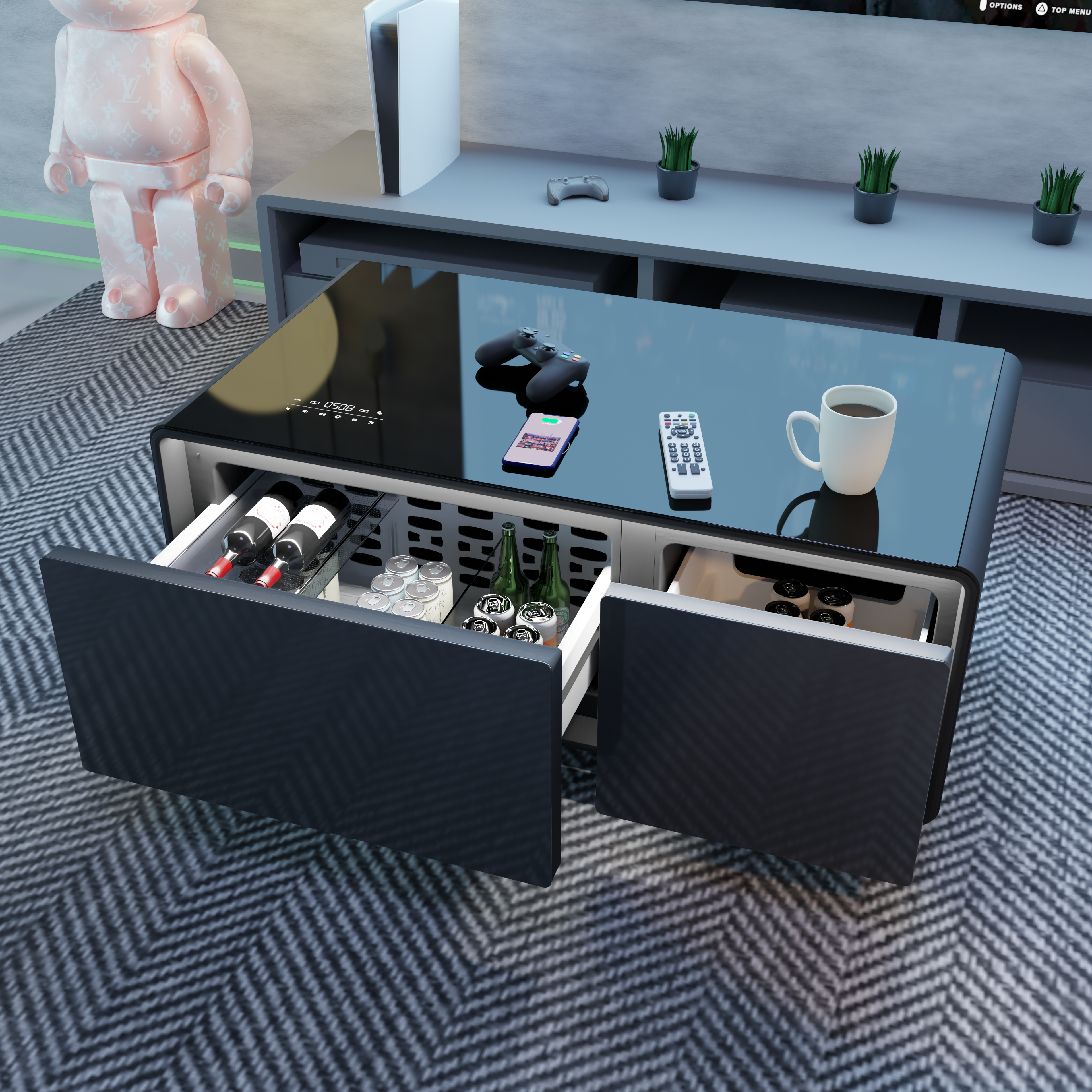 Livtab LT90 Pro Smart Coffee Table with Fridge