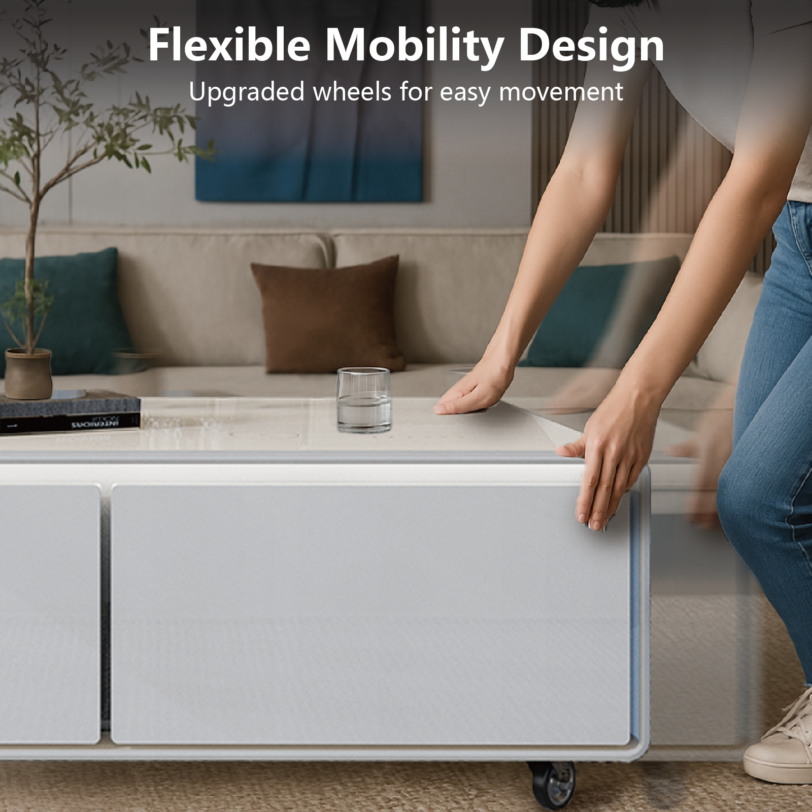 LT135 Smart Coffee Table on Wheels