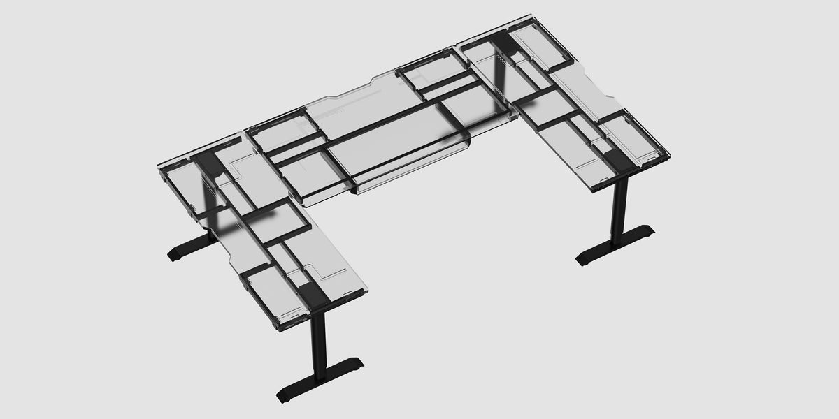Reinforced steel desk frame