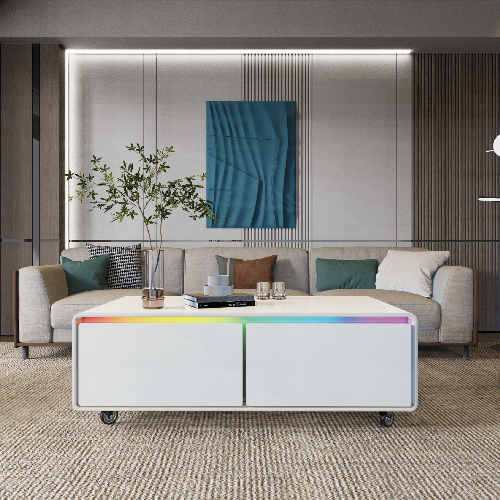 LT135 Smart Coffee Table on Wheels