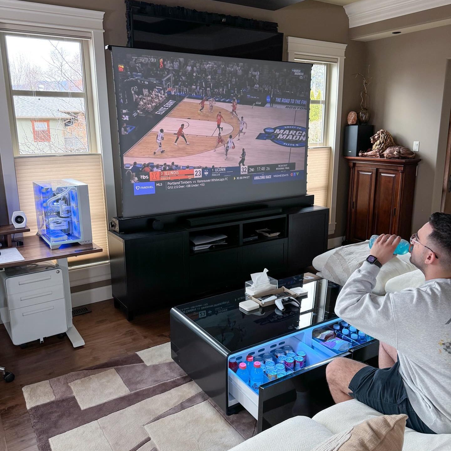 LT90 Pro 41-Inch Smart Coffee Table with Fridge