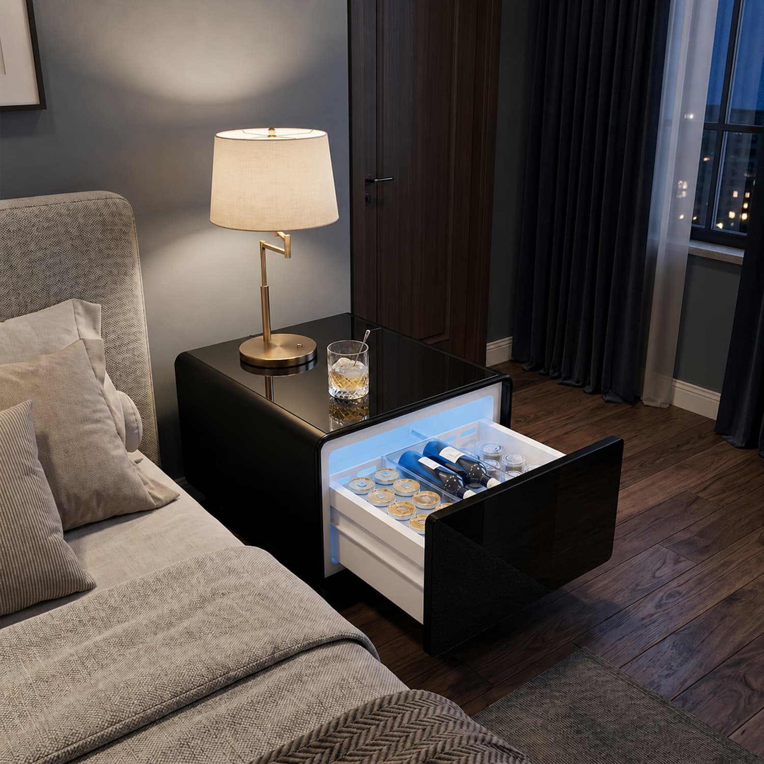 LIVTAB LT60 Pure Smart Side Table with Refrigerated Storage
