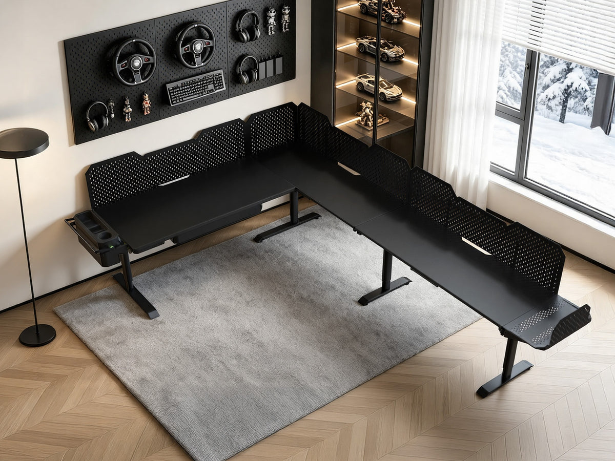 Extended L-Shaped Desk