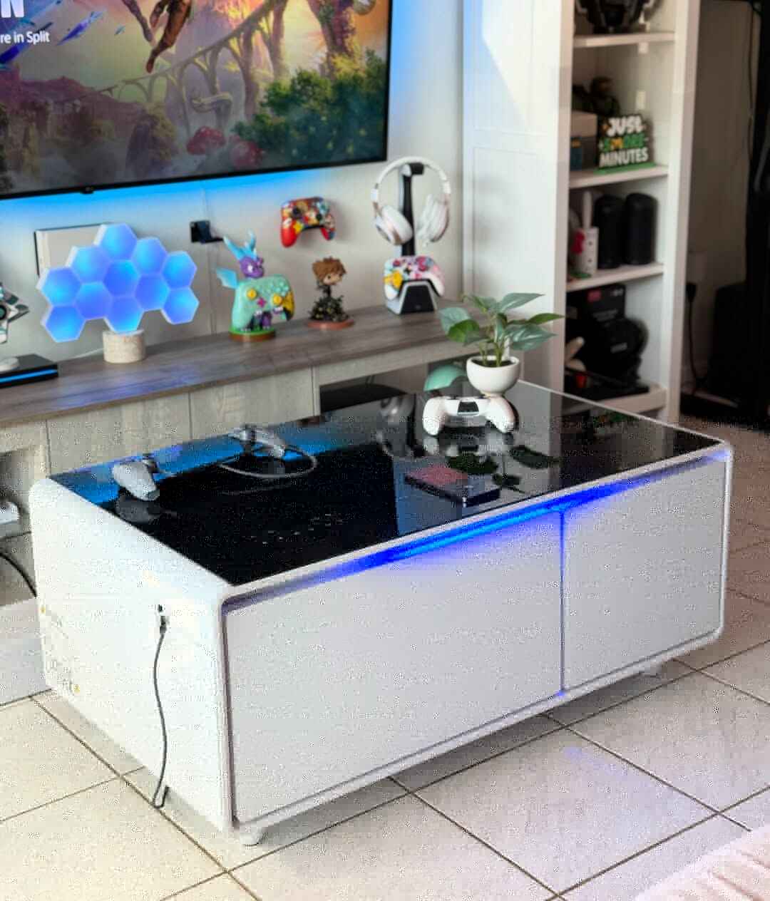Setting Up a Living Room Entertainment Area with a Smart Coffee Table