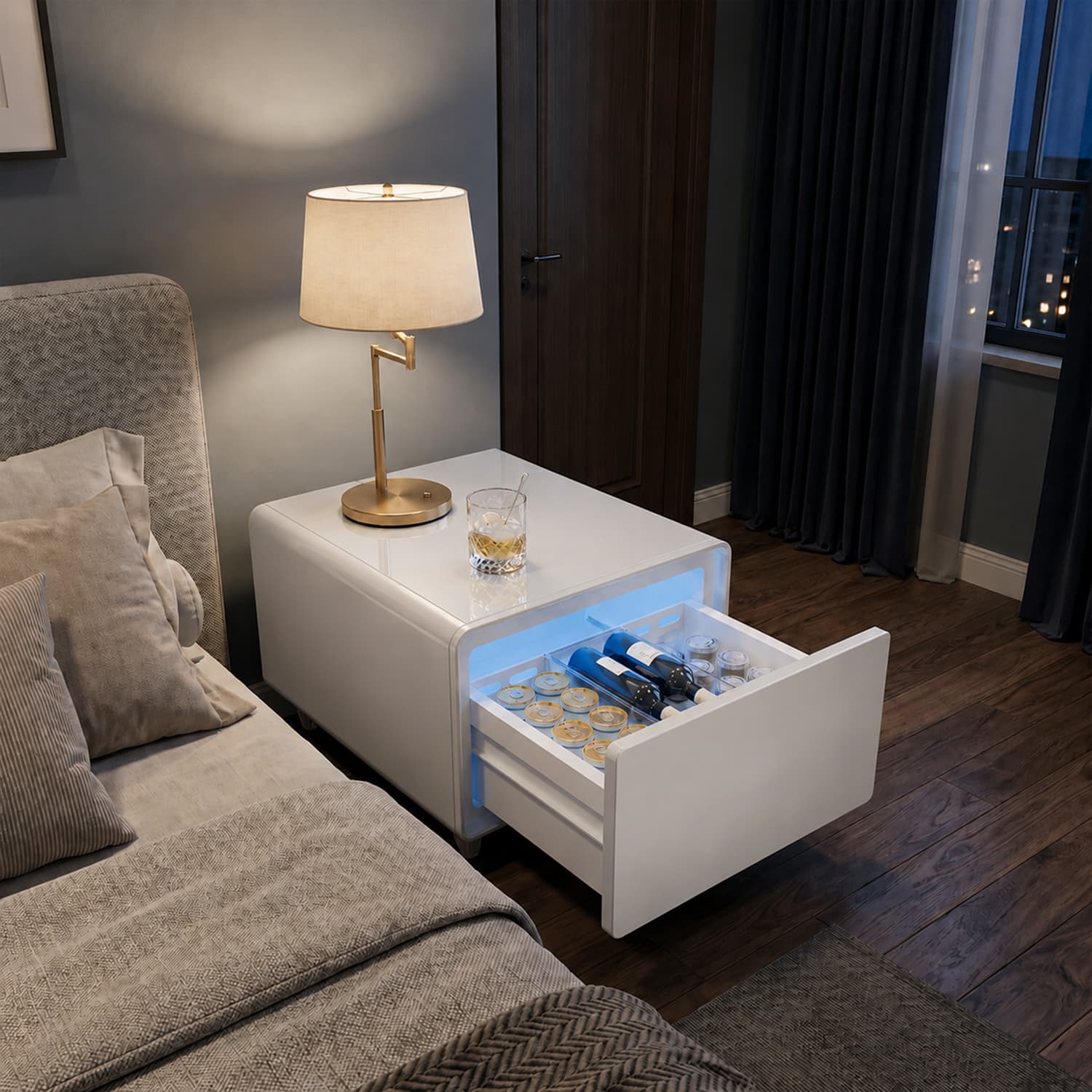 LIVTAB LT60 Pure Smart Side Table with Refrigerated Storage