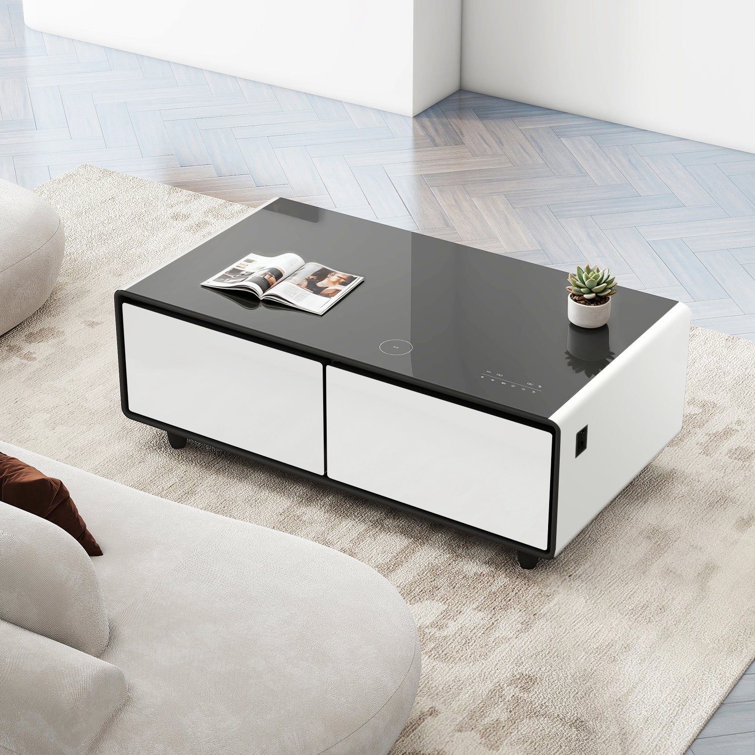 LIVTAB LT135 Smart Coffee Table with Built-in Fridge and Speakers