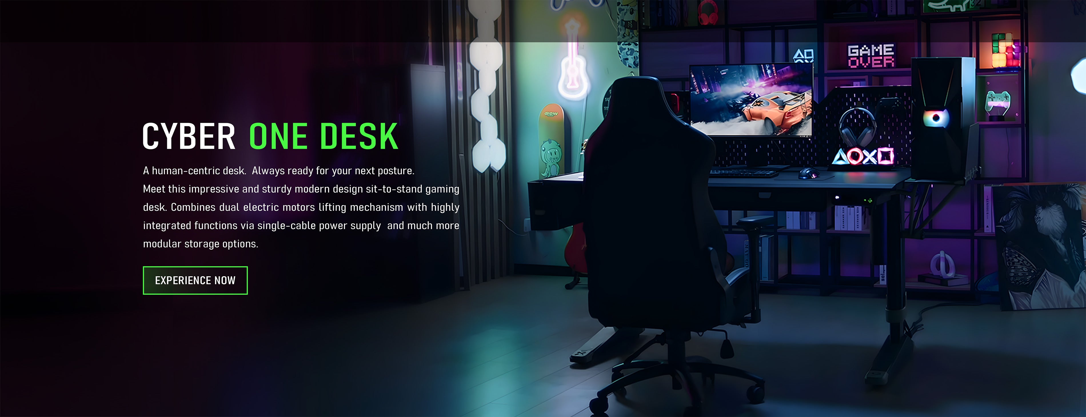 LIVTAB CyberOne Desk Gaming Standing Desk