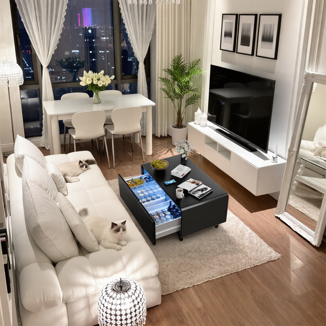 Livtab LT90 Pro Smart Coffee Table with Fridge