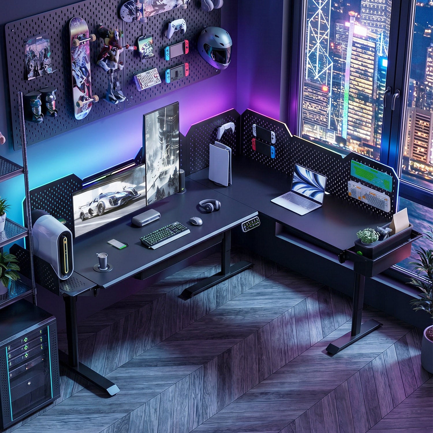Livtab Cyberone Modular L-shaped Standing desk