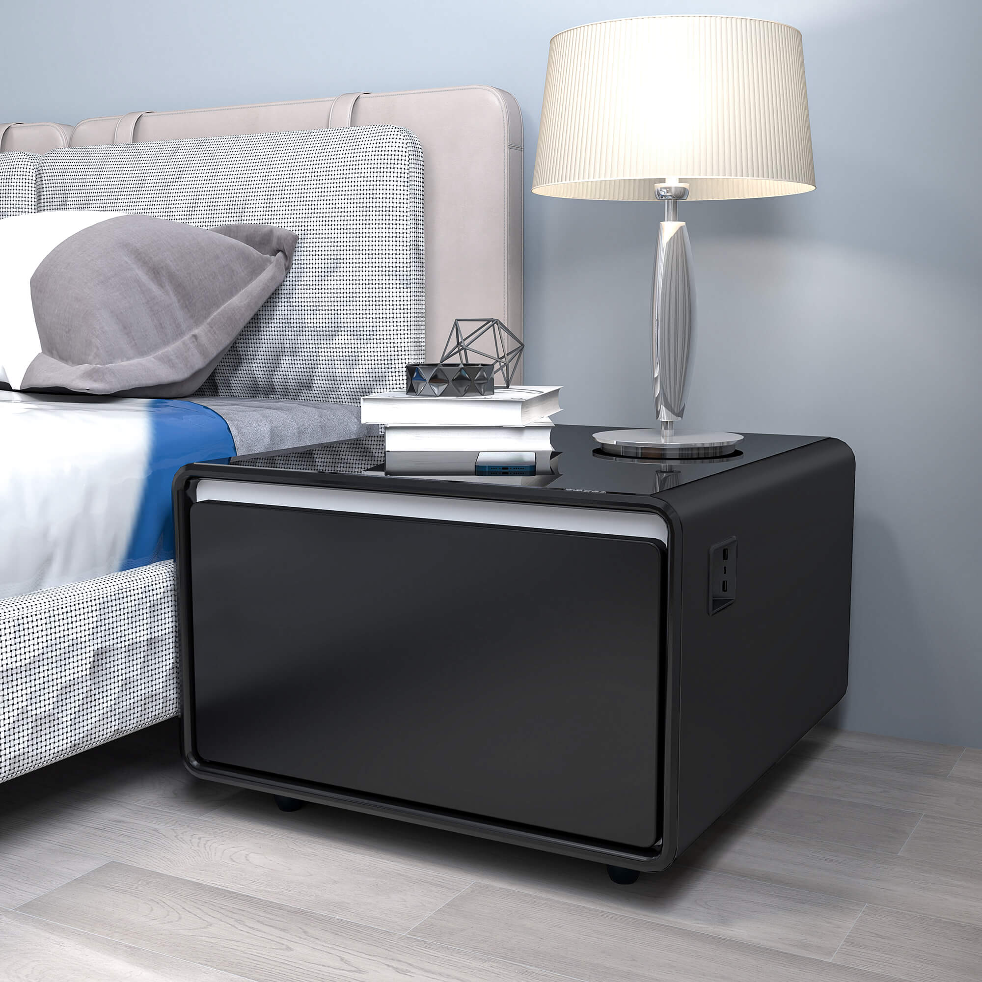 LIVTAB LT60 Smart Nightstand with Refrigerated Storage and Wireless Ch