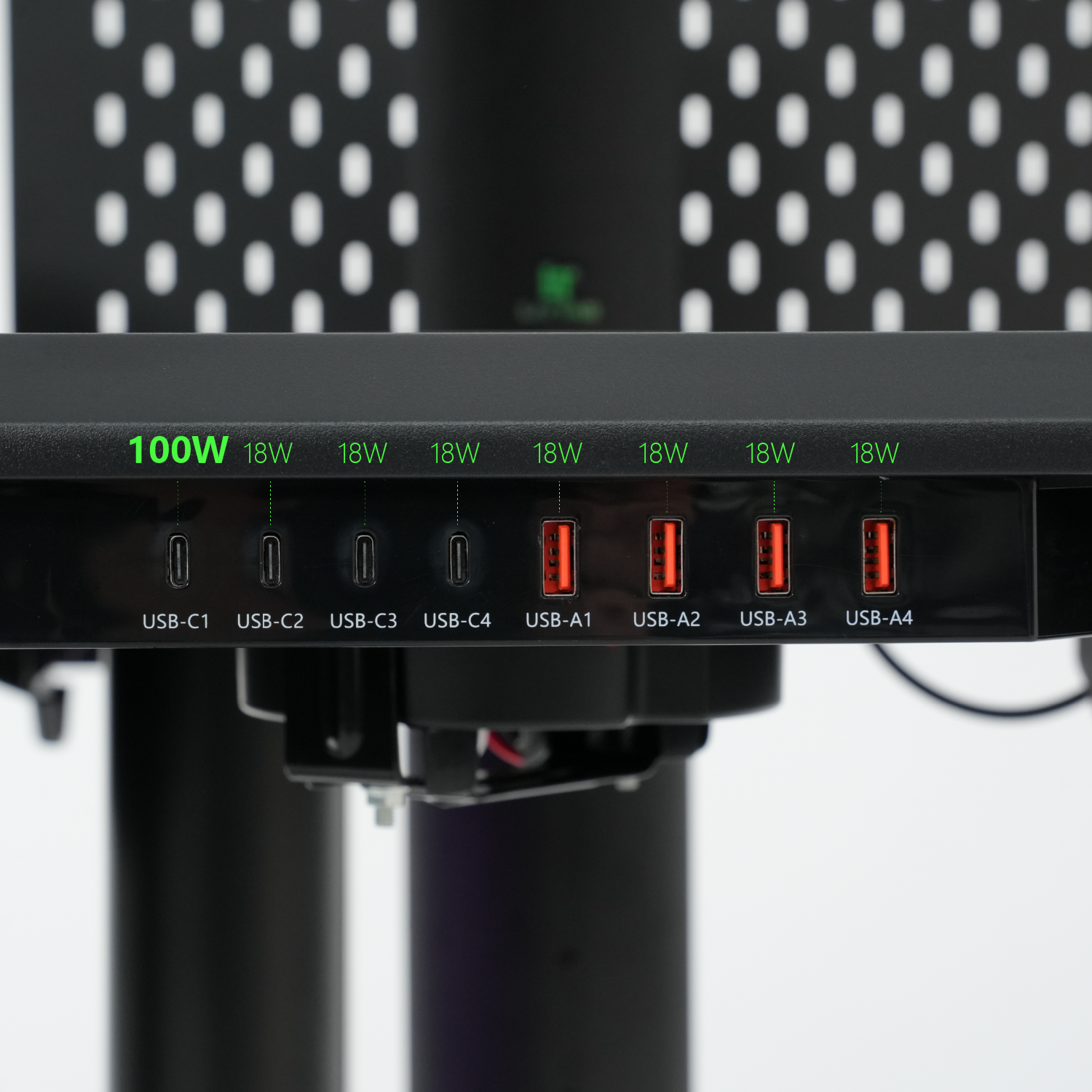 Cyberone standing desk charging hub