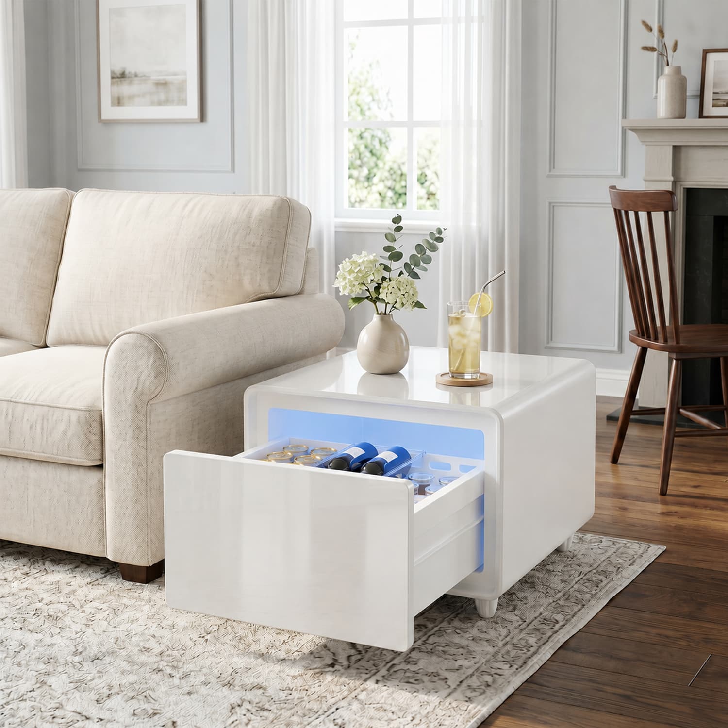 LIVTAB LT60 Pure Smart Side Table with Refrigerated Storage